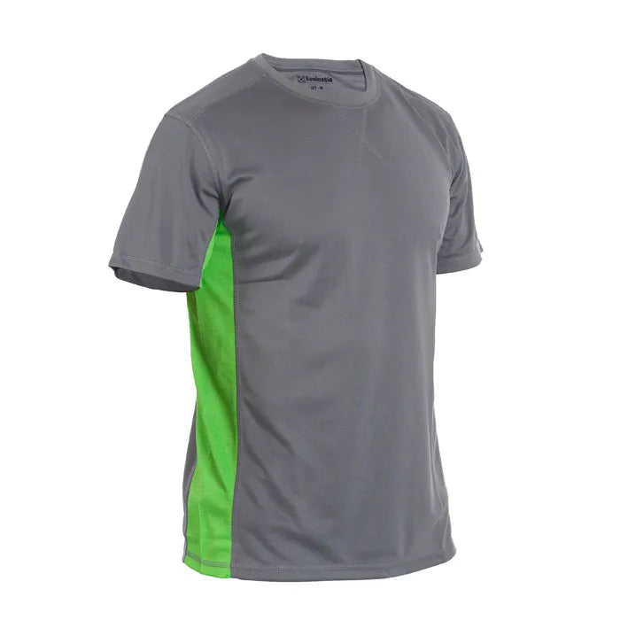 T-shirt de manga curta combinada JET GREY/GREEN (1 UNIDAD)