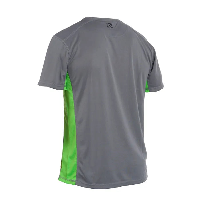 T-shirt de manga curta combinada JET GREY/GREEN (1 UNIDAD)