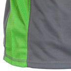 T-shirt de manga curta combinada JET GREY/GREEN (1 UNIDAD)