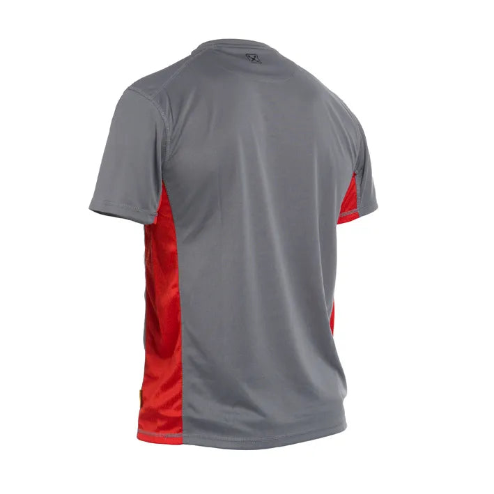 T-shirt de manga curta combinada JETGREY/RED (1 UNIDAD)