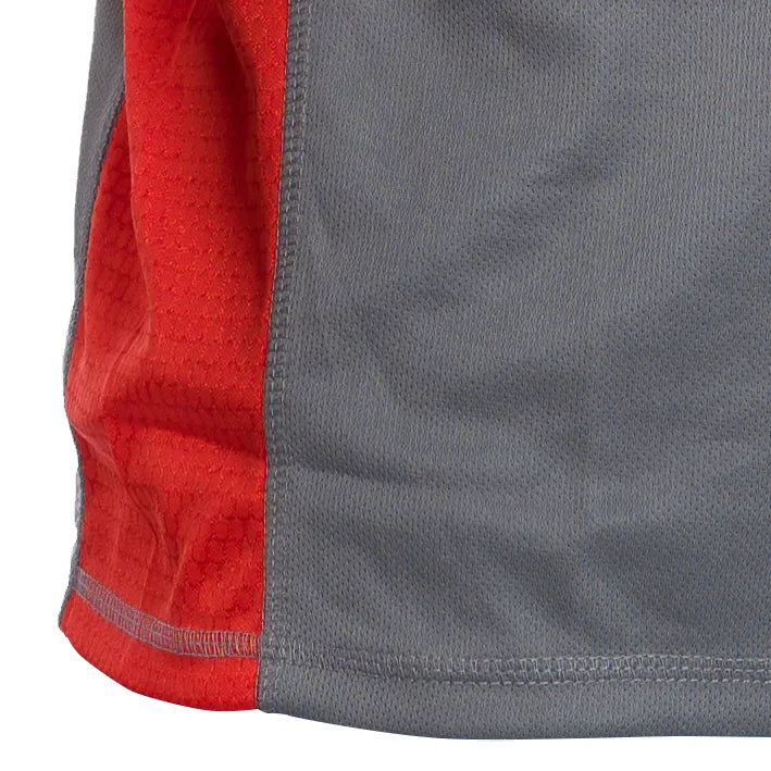 T-shirt de manga curta combinada JETGREY/RED (1 UNIDAD)