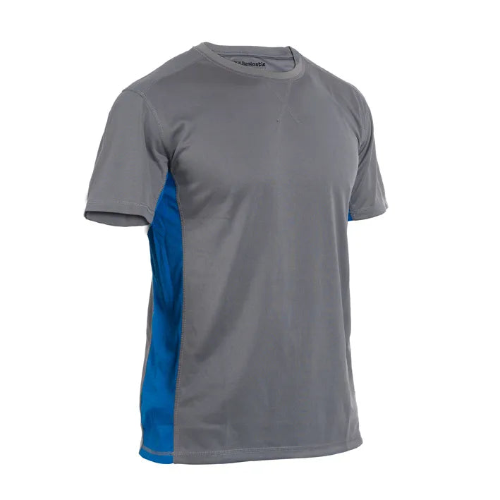 T-shirt de manga curta combinada JET GREY/ROYAL (1 UNIDAD)