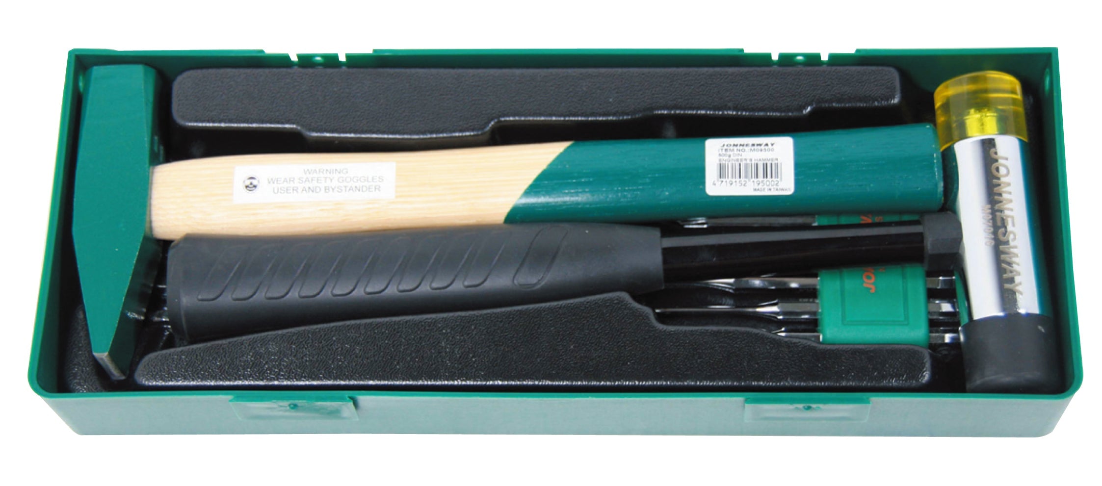 Tabuleiro c/2 martelos e punções