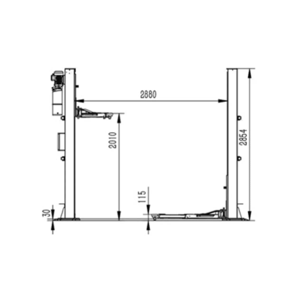 Elevador 2 Colunas Electrohidraúlico – 4 TON