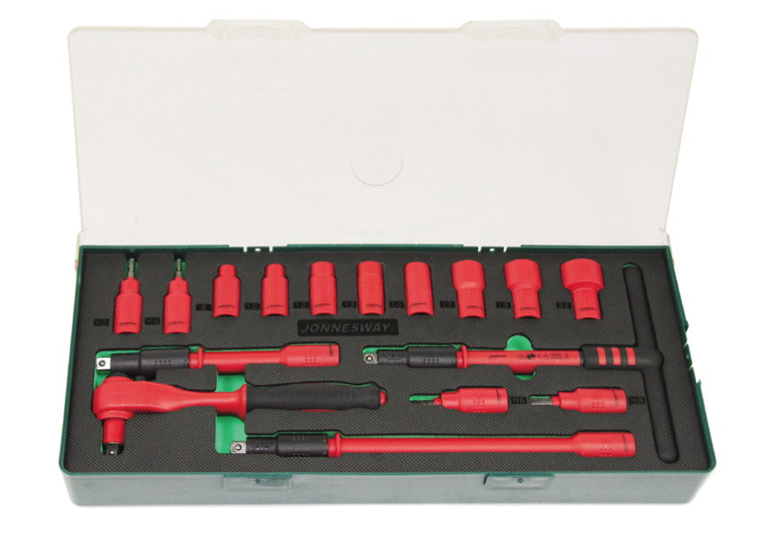 Jogo 16pcs 3/8"c/roquete isolado 1000V