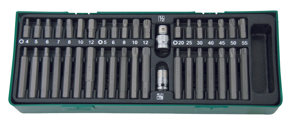 Jogo de bits 1/2" e 3/8" 40 pcs