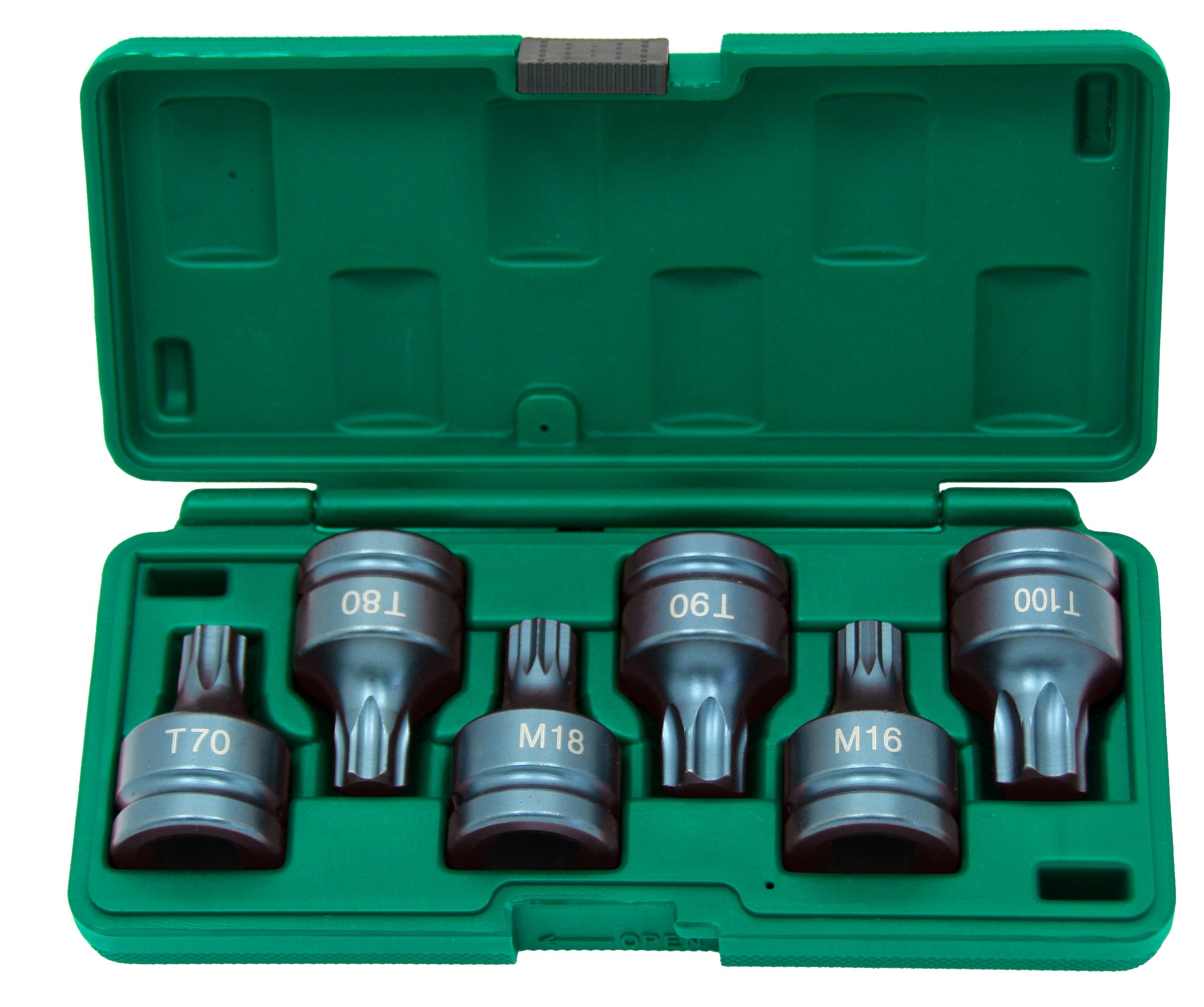 Jogo de 6 chaves impacto XZN e TORX de 3/4"