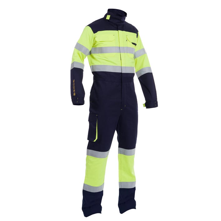 Fato de Macaco STROKE FR HV OVERALL YELLOW/NAVY (1 UNIDAD)