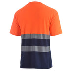 T-shirt de manga curta de alta visibilidade combinada com banda segmentada SUGAR HV (1 UNIDAD)