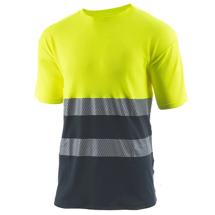 T-shirt de manga curta de alta visibilidade combinada com banda segmentada SUGAR HV (1 UNIDAD)