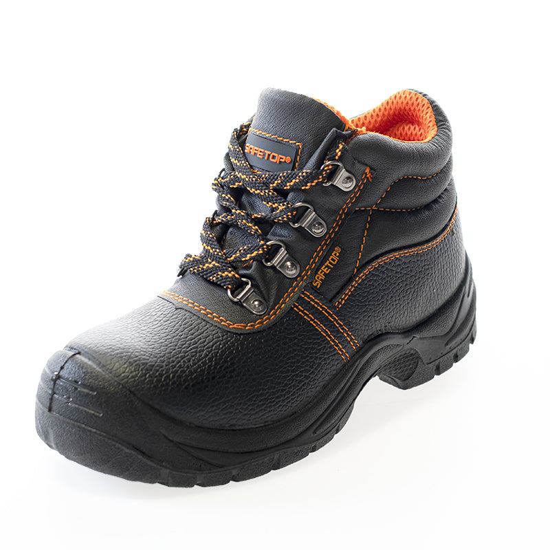 ABELIO, bota de couro bovino com cadarço S1P