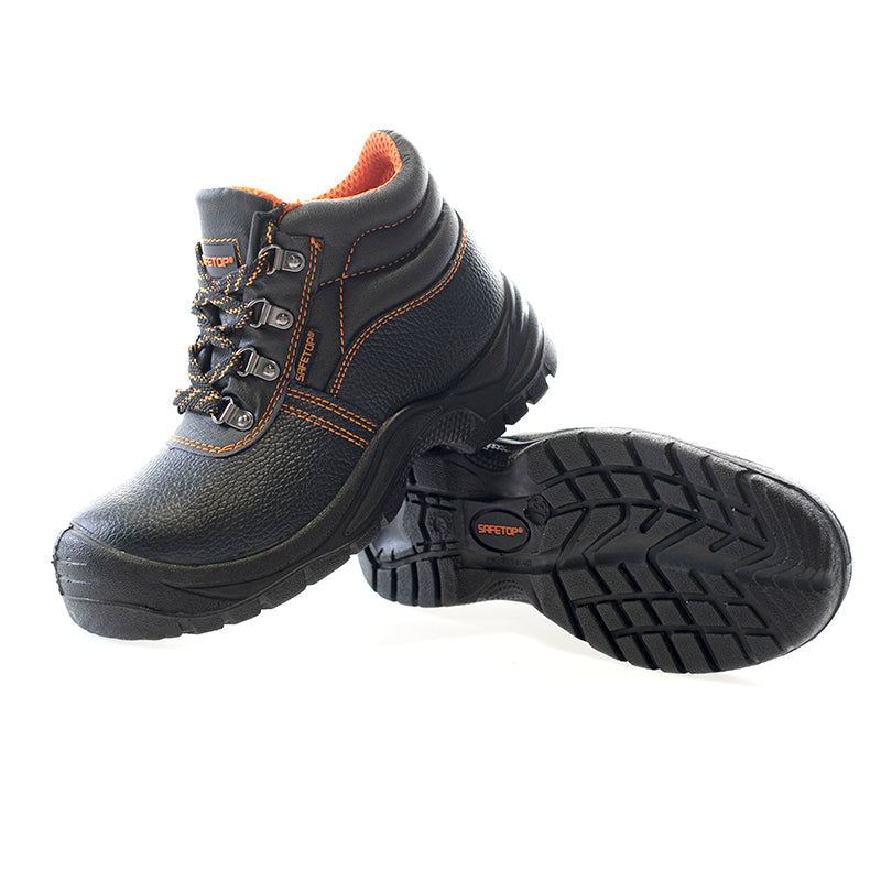 ABELIO, bota de couro bovino com cadarço S1P