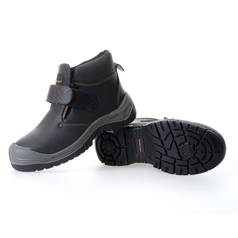 AMIO, bota S3, velcro e cadarços internos soldados