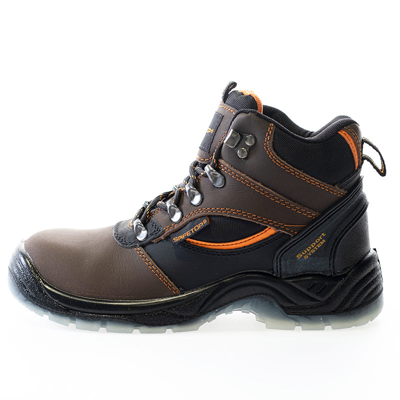 BAMIO, bota S1P em couro bovino marrom