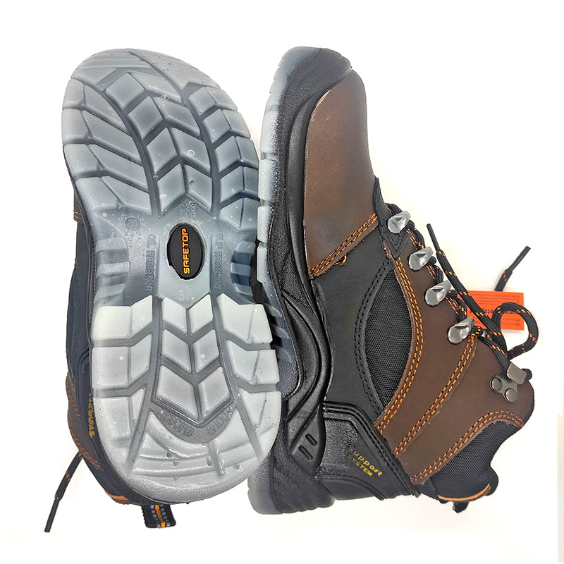 BAMIO, bota S1P em couro bovino marrom