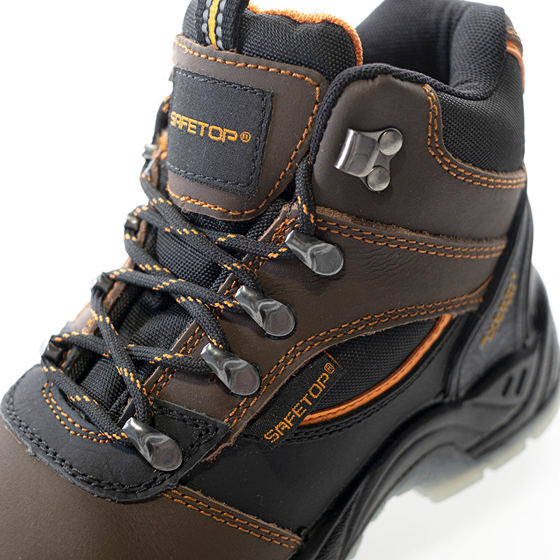 BAMIO, bota S1P em couro bovino marrom