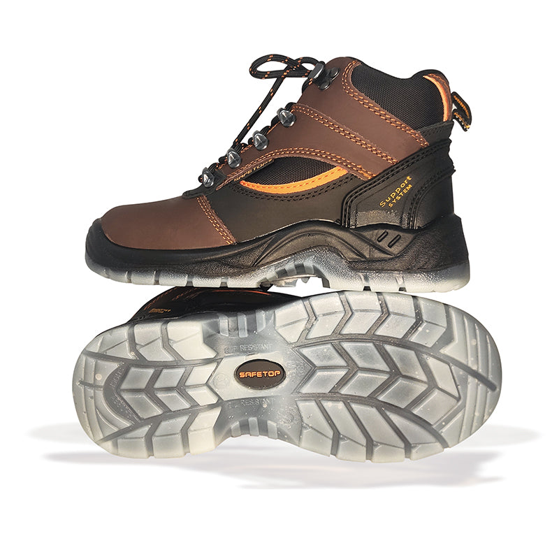 BAMIO, bota S1P em couro bovino marrom