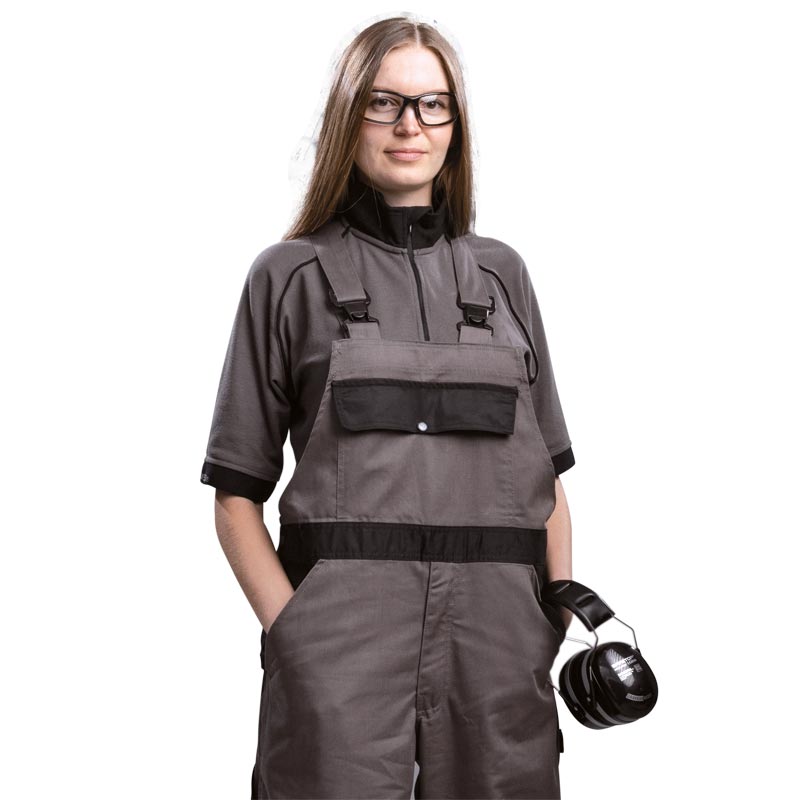 BERULFE, macacão multibolsos, cinza-preto, tamanhos S-2XL