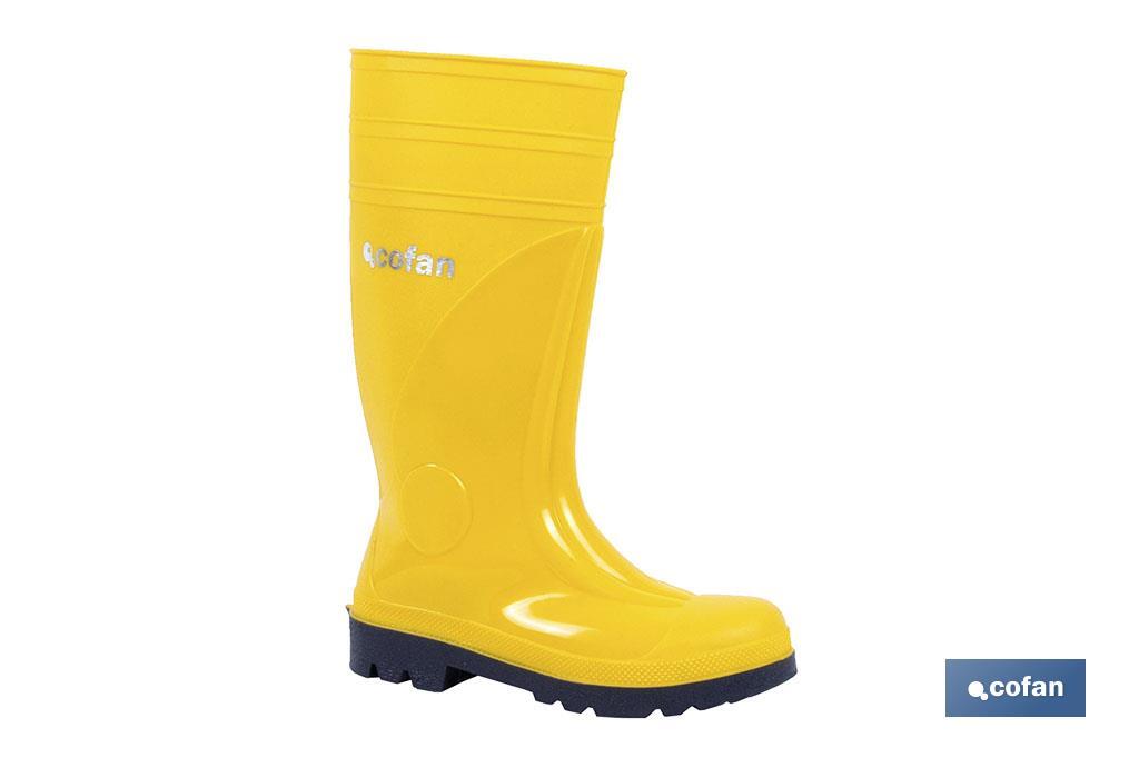 Bota de √Ågua | Segurança S5 | Cor Amarelo| Fabricada em PVC | Biqueira e Palmilha de Aço