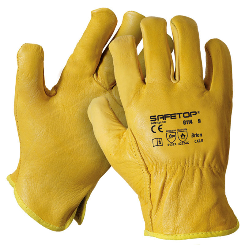 Luva BRION AMARELO, térmico 250ºC (bolsa individual) (12 pares)