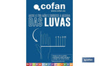 Póster magnetizado com medidor de tamanho de luvas