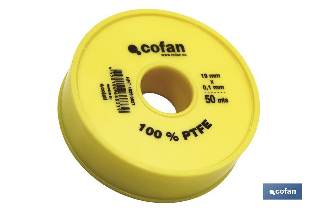 Rolo PTFE de 19mm x 0,10mm