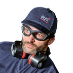 CENCOM, óculos estilo aviador ventilados, ocular transparente 1F (12 Unidades)