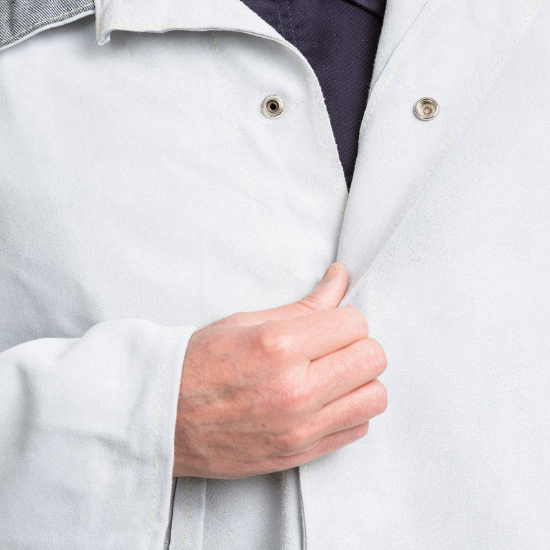 Jaqueta de couro camurça cinza, qualidade padrão, tamanhos S-3XL