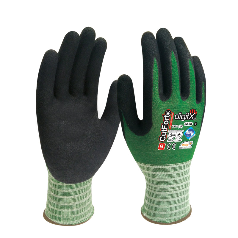 CutFort, luva B resistente a cortes e resistente ao calor 100ºC (12 pares)