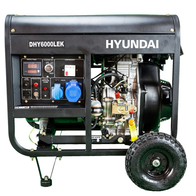 Gerador a diesel monofásico aberto DHY6000LEK de 5,5 kW (HY-DHY6000LEK)