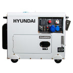 Gerador a diesel insonorizado DHY6000SE Série Pro 5,3 kW HYUNDAI (HY-DHY6000SE)