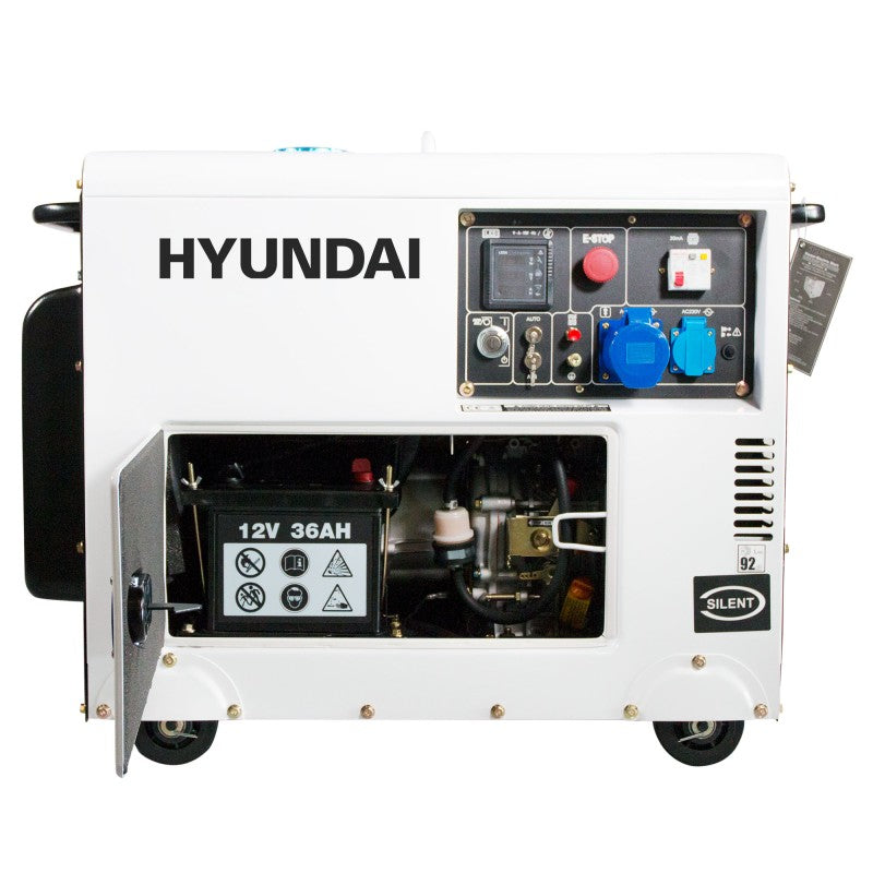 Gerador a diesel insonorizado DHY6000SE Série Pro 5,3 kW HYUNDAI (HY-DHY6000SE)
