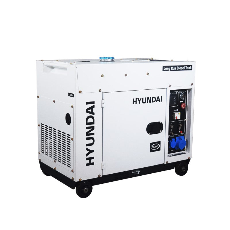 Gerador a diesel insonorizado DHY8600SE-LRS de 6,3 kW com suporte solar HYUNDAI (HY-DHY8600SE-LRS)