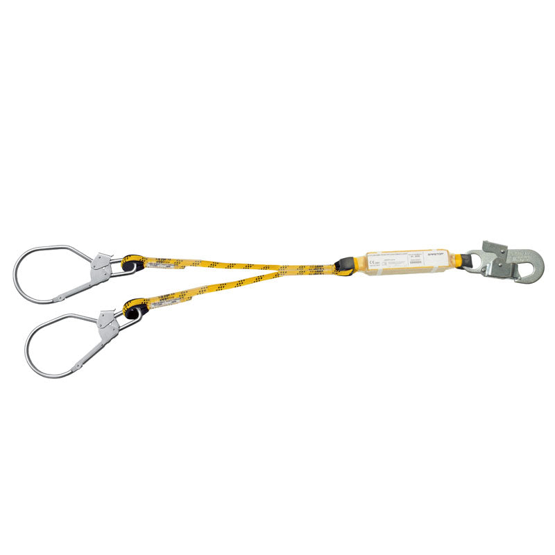 CORDA DUPLA 2 m, absorvedor + mosquetões maxi (83 mm ap)