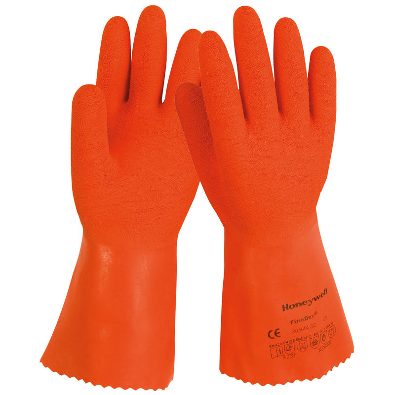 FISHERMAN, luva química de látex de grau alimentício 250ºC (10 pares)