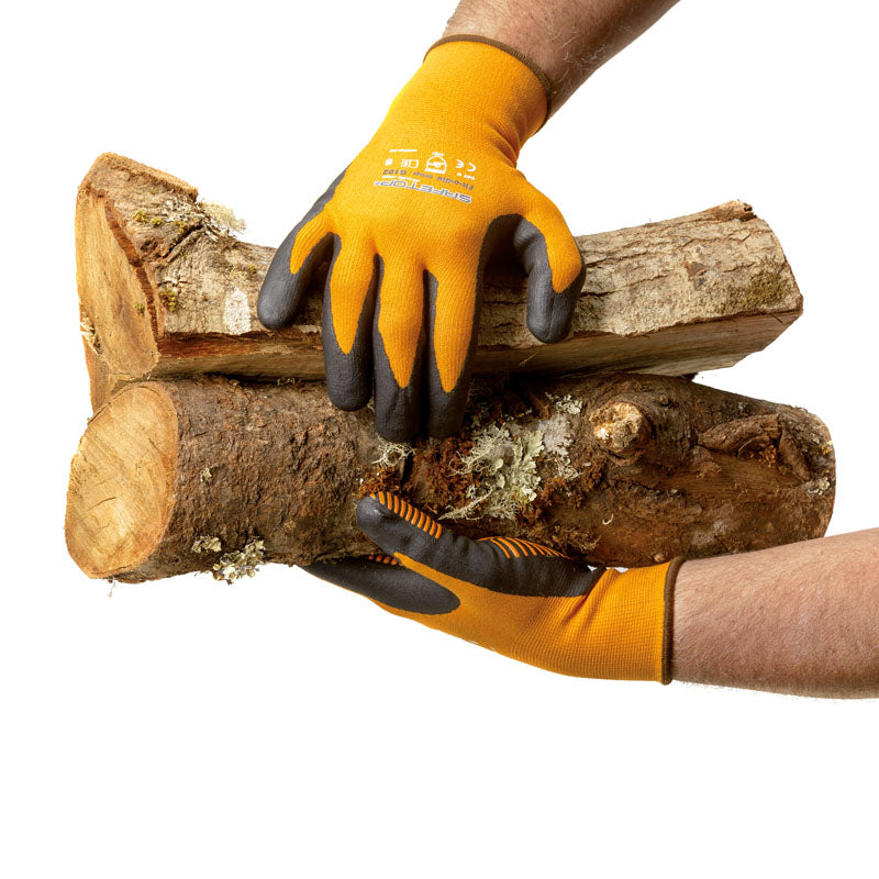 FIT-O-LITE STRINGS, luva de nitrila com listras na palma (12 Pares)