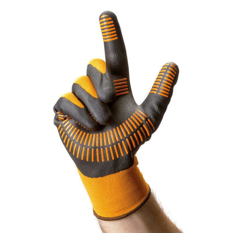 FIT-O-LITE STRINGS, luva de nitrila com listras na palma (12 Pares)