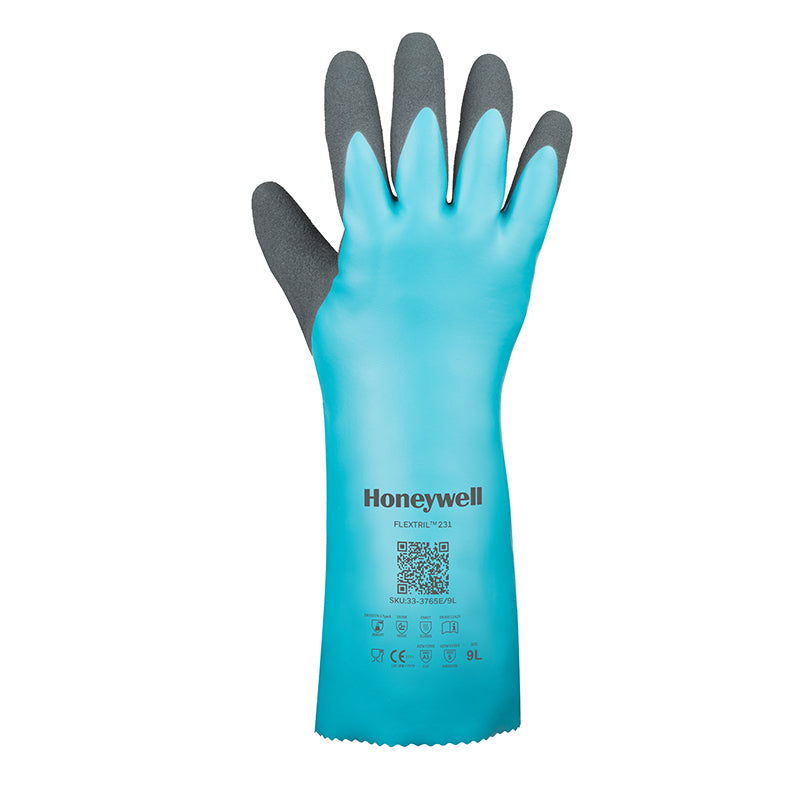 FLEXTRIL CUT "C", luva de nitrila de grau alimentício + produto químico + 100º (12 Pares)