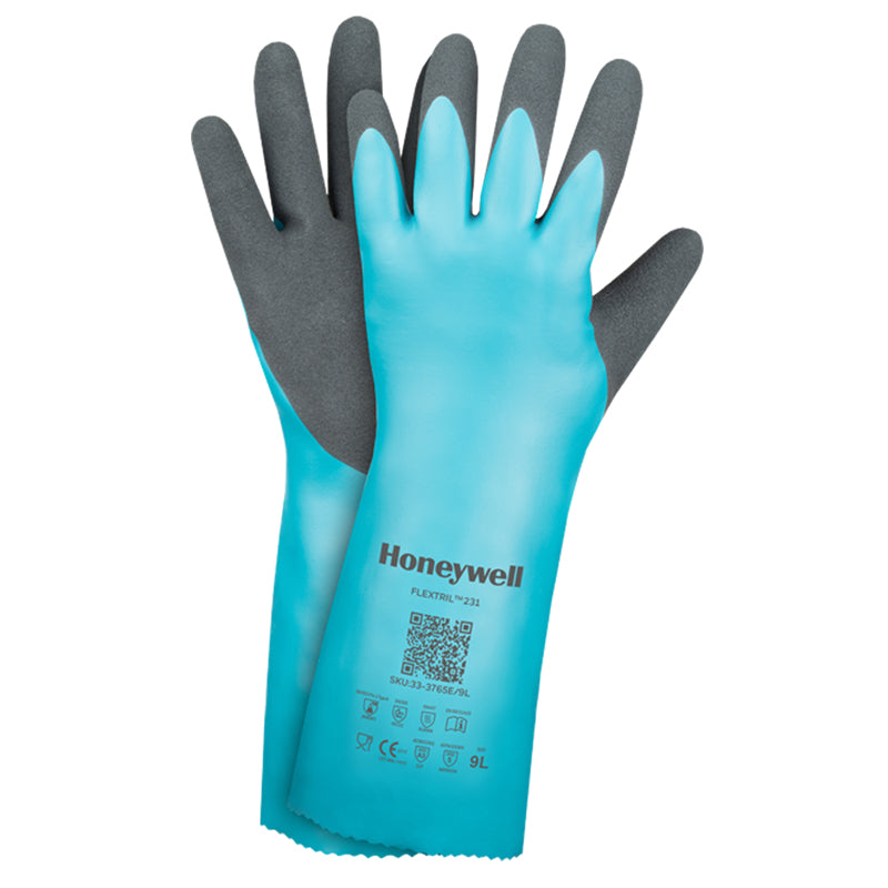 FLEXTRIL CUT "C", luva de nitrila de grau alimentício + produto químico + 100º (12 Pares)