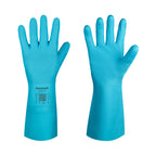FLEXTRIL FLOCKED, luvas de nitrilo para alimentos e produtos químicos (12 pares)