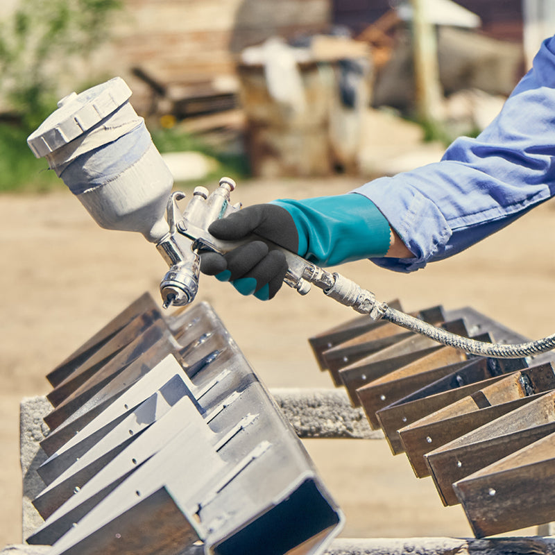 FLEXTRIL, luva de nitrilo de grau alimentício + produto químico + revestimento 100º