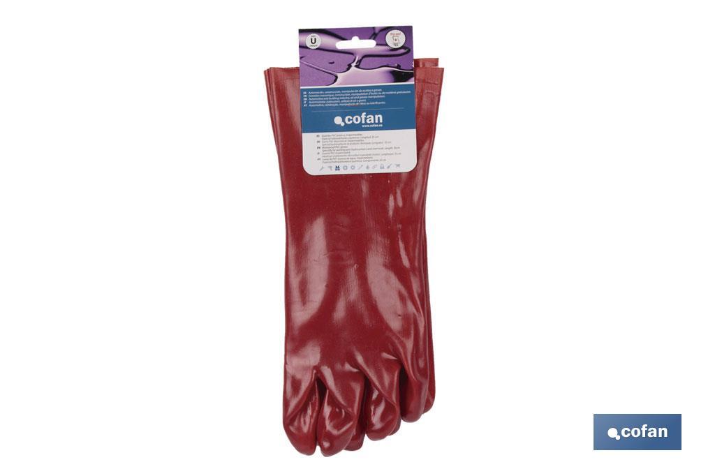 Luvas PVC impremeáveis 35cm