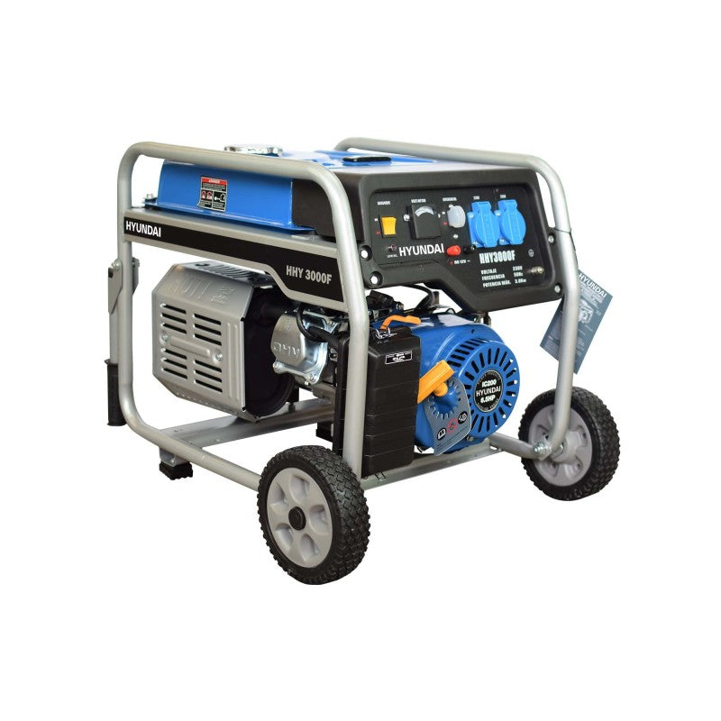 Gerador a gasolina monofásico HHY3000FK com rodas, 2,8 kW (HY-HHY3000FK)