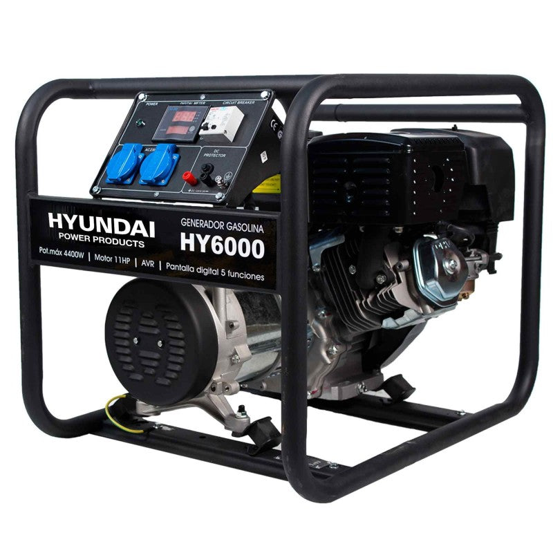 Gerador a gasolina monofásico HY6000 de 4,4 kW (HY-HY6000)
