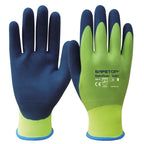 HYDROFOAM, Luva de Látex Impermeável, Palma Texturizada (12 pares)