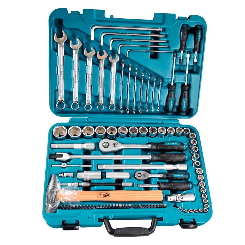 Kit de ferramentas manuais Hyundai K101 com 101 peças (HY-K101)