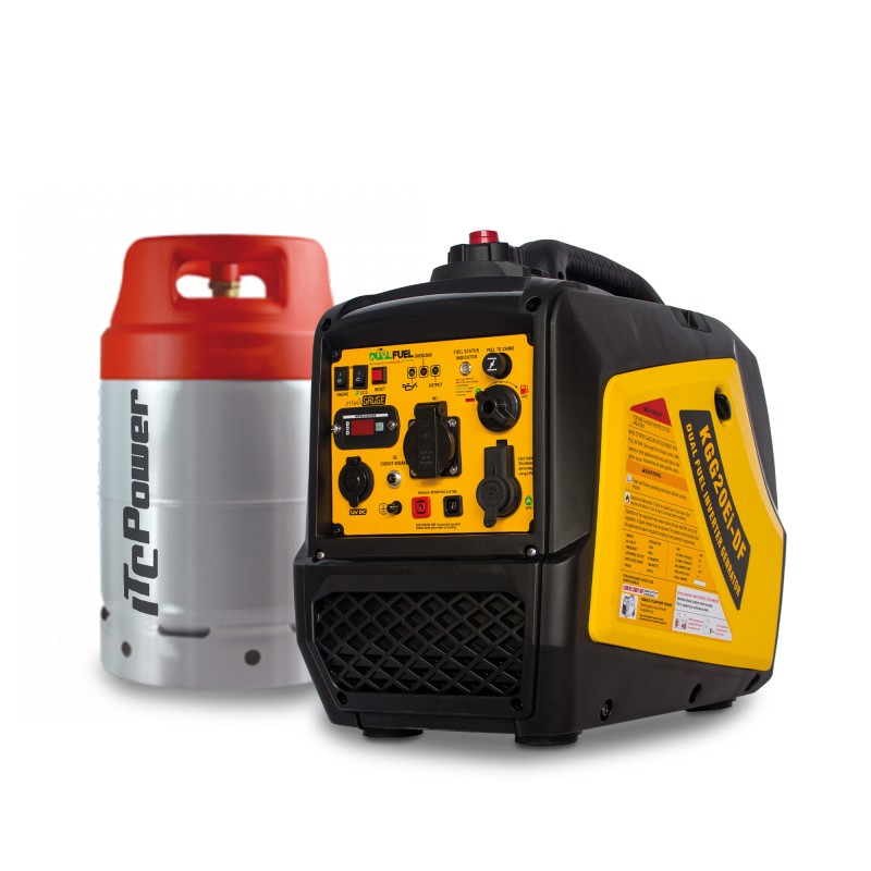 Gerador inversor de combustível duplo KGG20Ei-DF 2,3 kW (KP-KGG20Ei-DF)