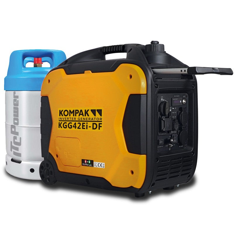 Gerador inversor insonorizado KP-KGG42Ei-DF 4,2 kW KOMPAK de combustível duplo (KP-KGG42Ei-DF)