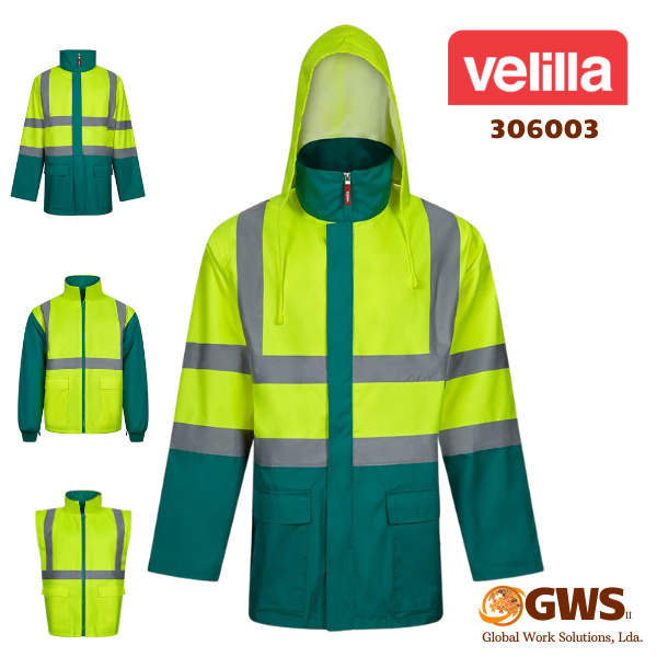 Parka 4 em 1 Bicolor Alta Visibilidade Velilla 306003
