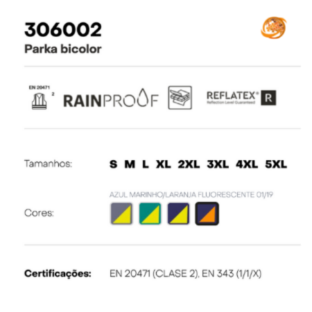 PARKA BICOLOR ALTA VISIBILIDADE Velilla 306002